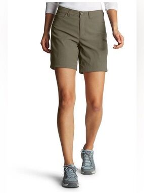 Eddie Bauer rainier hiking shorts sprig size 24 NEW NWT SIDE ZIPPER